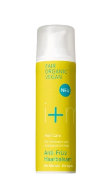 Wygładzający balsam przeciw puszeniu się włosów z olejem z bio-migdałów i bio-jojobą i+m naturkosmetik berlin