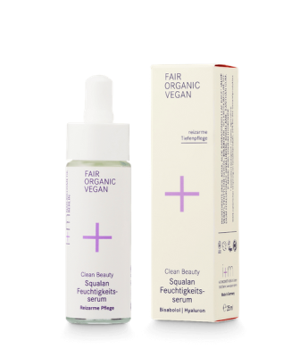 CLEAN BEAUTY Serum nawilżające ze skwalanem, bisabololem i kwasem hialuronowym 25 ml i+m naturkosmetik berlin