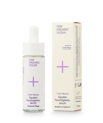CLEAN BEAUTY Serum nawilżające ze skwalanem, bisabololem i kwasem hialuronowym 25 ml i+m naturkosmetik berlin