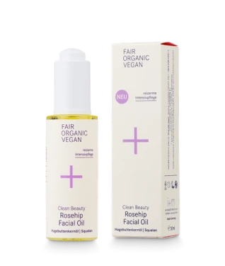 CLEAN BEAUTY Olejek do pielęgnacji twarzy z dziką różą i skwalanem i+m naturkosmetik berlin