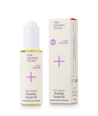 CLEAN BEAUTY Olejek do pielęgnacji twarzy z dziką różą i skwalanem i+m naturkosmetik berlin