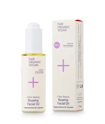 CLEAN BEAUTY Olejek do pielęgnacji twarzy z dziką różą i skwalanem i+m naturkosmetik berlin